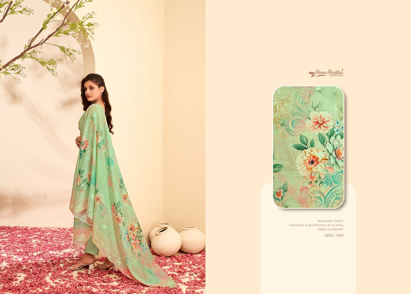 Mannat By Shalika Heavy Embroidery Printed Cotton Dress Material Wholesale Shop In Surat